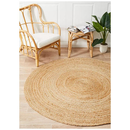 Atrium polo natural indoor rug 120 x 120cm.