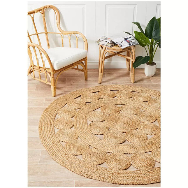 Atrium pilu natural rug 200 x 200cm.