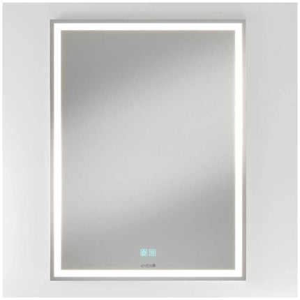 Aurea integrated led plug in wall mirror.