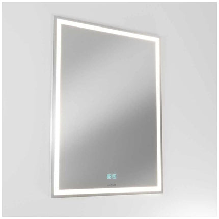 Aurea integrated led plug in wall mirror.