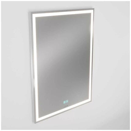 Aurea integrated led plug in wall mirror.