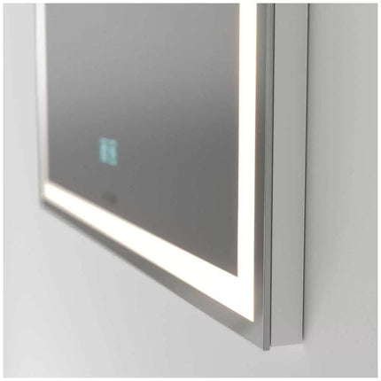 Aurea integrated led plug in wall mirror.