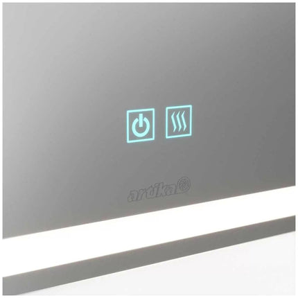 Aurea integrated led plug in wall mirror.