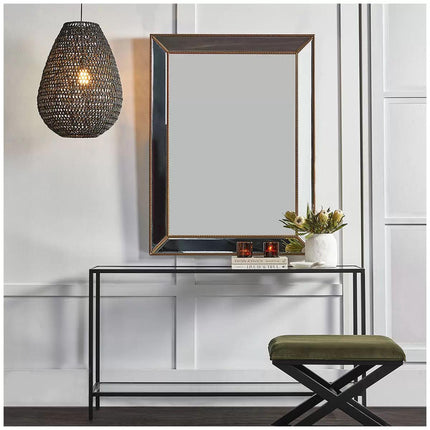Zeta wall mirror large antique gold.