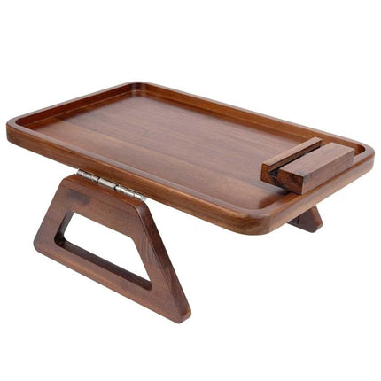 Smart Design Acacia Sofa Armrest Tray.