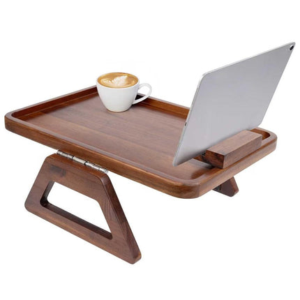 Smart Design Acacia Sofa Armrest Tray.