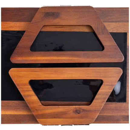 Smart Design Acacia Sofa Armrest Tray.