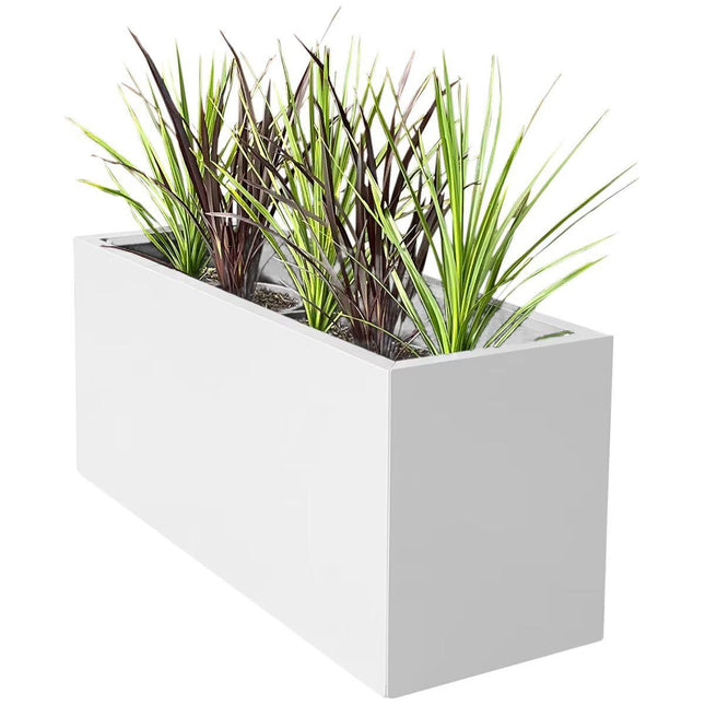 Designer Planter Box 900 x 340 x 400mm Vibrant White.