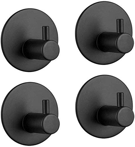 4 Pack Stainless Steel self-Adhesive Wall Hook for Bathroom and Kitchen.