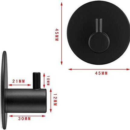 4 Pack Stainless Steel self-Adhesive Wall Hook for Bathroom and Kitchen.