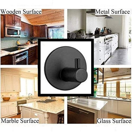 4 Pack Stainless Steel self-Adhesive Wall Hook for Bathroom and Kitchen.