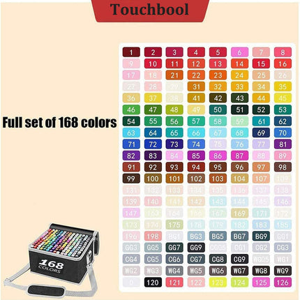 168 Colours Graffiti Pen Permanent Marker Pens Set for Adults and Children.