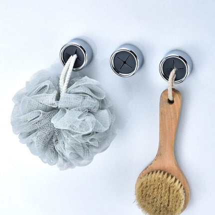 3 Pack Self Adhesive Round Towel Hooks for Kitchen and Bathroom.