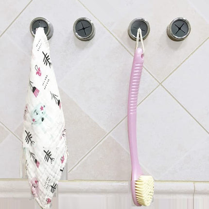3 Pack Self Adhesive Round Towel Hooks for Kitchen and Bathroom.