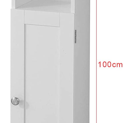 Toilet Paper Holder with Storage, Freestanding Cabinet, Toilet Brush Holder and Toilet Paper Dispenser 20x100x18 cm.