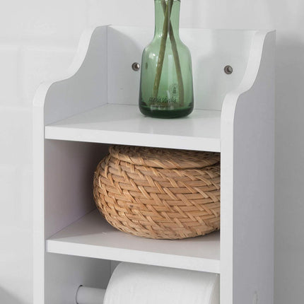 Toilet Paper Holder with Storage, Freestanding Cabinet, Toilet Brush Holder and Toilet Paper Dispenser 20x100x18 cm.