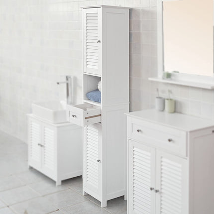 Freestanding Tall Bathroom Cabinet 170x32x30 cm.