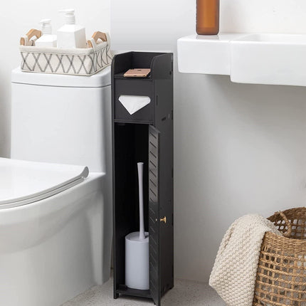 Toilet Paper Roll Holder for Bathroom (Black, 80 cm).