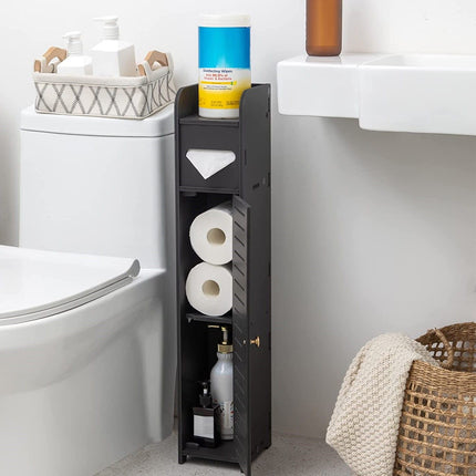 Toilet Paper Roll Holder for Bathroom (Black, 80 cm).