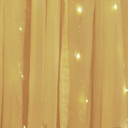 300 LEDs Window Curtain Fairy Lights 8 Modes and Remote Control for Bedroom (Warm White, 300 x 300cm).
