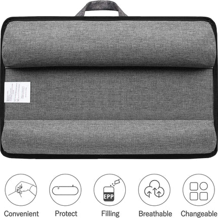 Portable Laptop Desk with Device Ledge, Mouse Pad and Phone Holder for Home Office (Silver, 40cm).