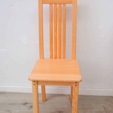 Slatted Black Wooden Chair.