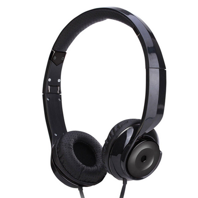 Black Holysmoke Motif On Ear Foldable Headphones.