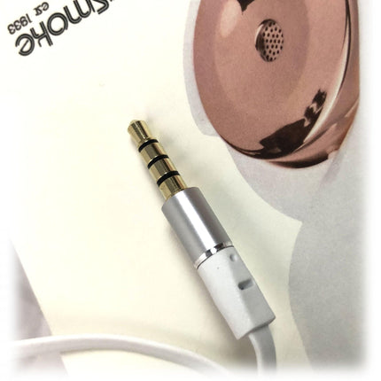 White Rose Gold Holysmoke Motif On Ear Foldable Headphones.