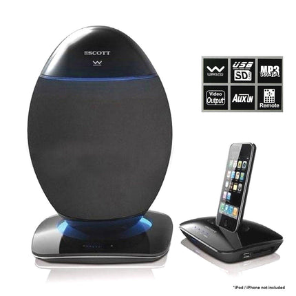 Scott 2.4Ghz Wireless OVE Speaker System USB SD Bluetooth 20w RMS.