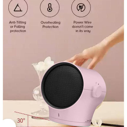 Kawa Smart Pink Edition PTC Ceramic Heater Oscillating Home Office Desk Personal 1000w.