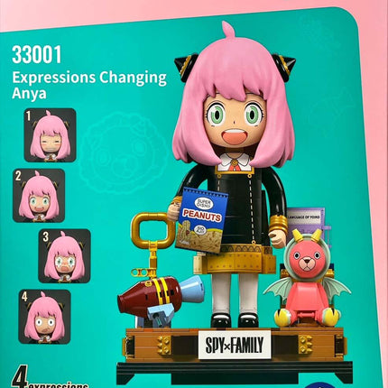 Kalos 31cm Anya Forger Face Changing Building Block Figure Spy X Family.
