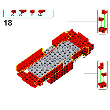 Kalos Hong Kong Machines Robot Red Taxi Building Block Set 586pcs 14+.