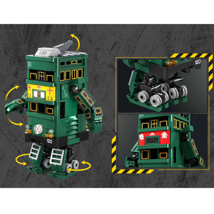 Kalos Hong Kong Machines Tram Robot Building Block Toy 699pcs 14+.