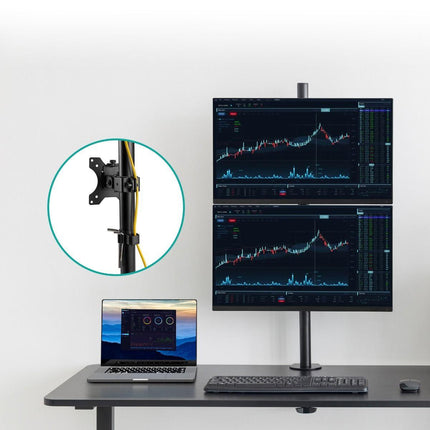 activiva Dual-Screen Articulating Vertical Monitor Arm.