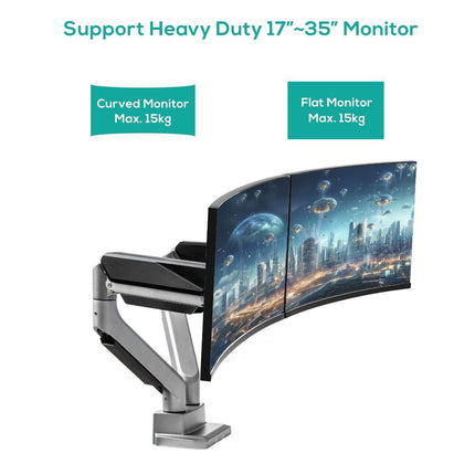 activiva Heavy Duty Dual Monitor Screen Gas Spring Monitor Arm.