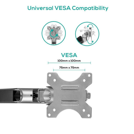 activiva Heavy Duty Dual Monitor Screen Gas Spring Monitor Arm.