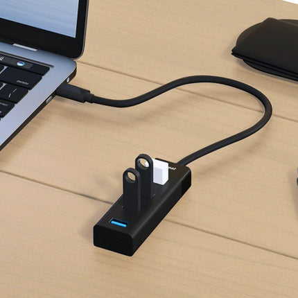 mbeat 4-Port USB-C Hub with USB-C DC Port.