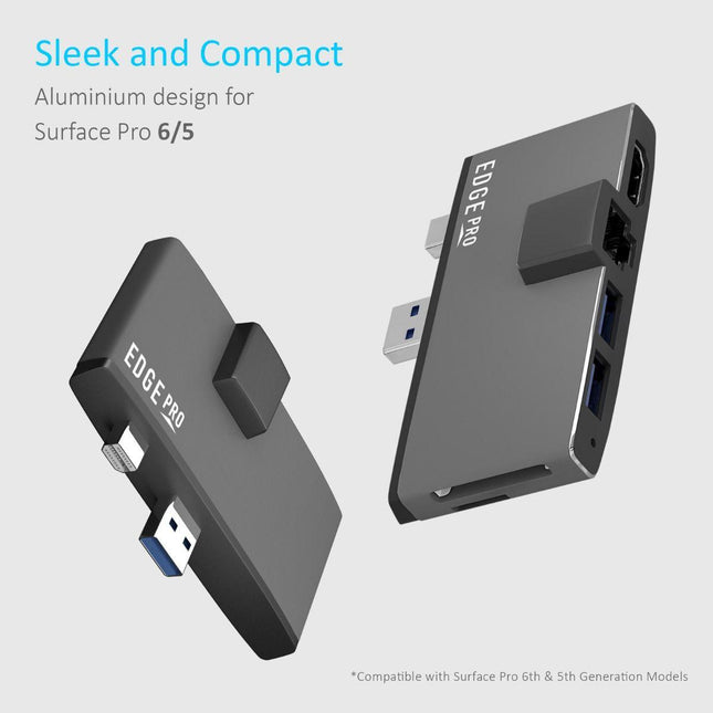 mbeat Edge Pro Multifunction USB- C Hub with LAN for Microsoft Surface Pro Gen 5/6.