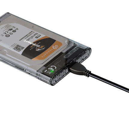 mbeat A1 See-Through Tool Free USB 3.0 2.5" SATA HDD Enclosure - Black.