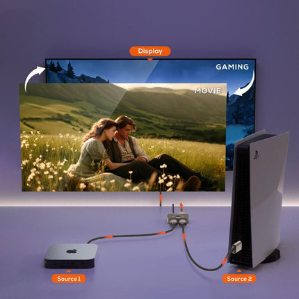 mbeat 8K Bi-directional HDMI 2.1 Switch 2 In 1 Out/1 In 2 Out.