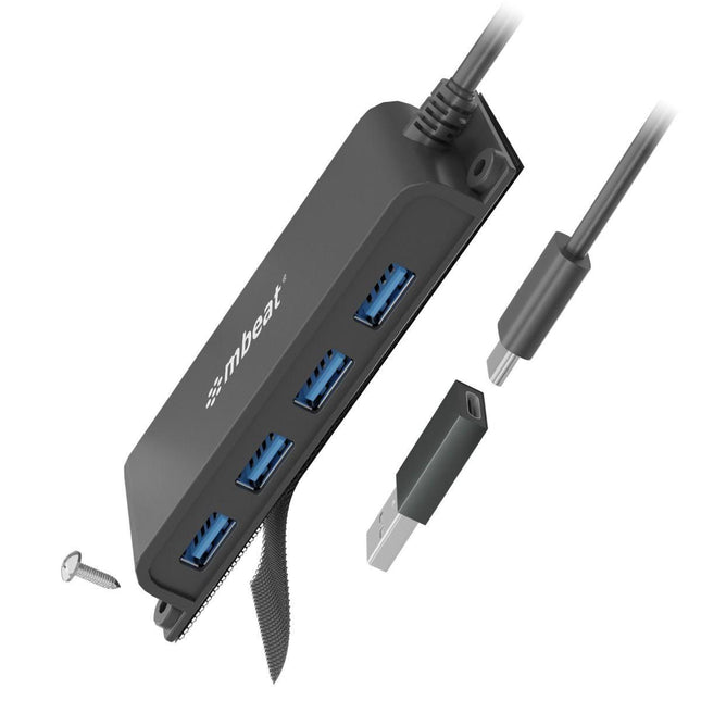 mbeat Mountable 4-Port USB-C Hub.
