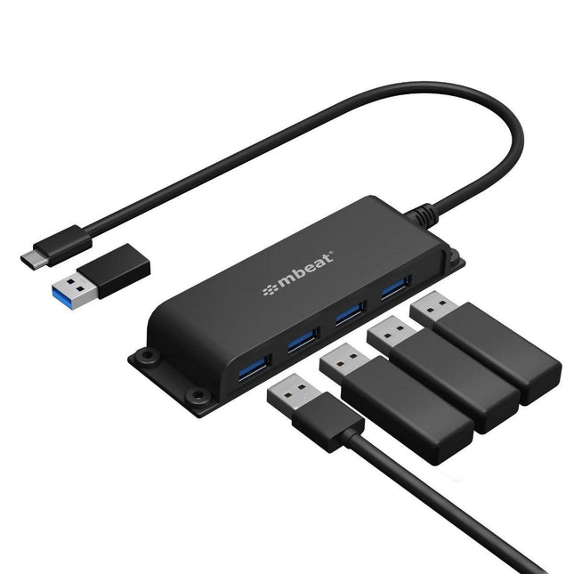 mbeat Mountable 4-Port USB-C Hub.