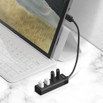 mbeat 4-Port USB 3.0 Hub - Black.
