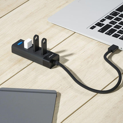 mbeat 4-Port USB 3.0 Hub - Black.