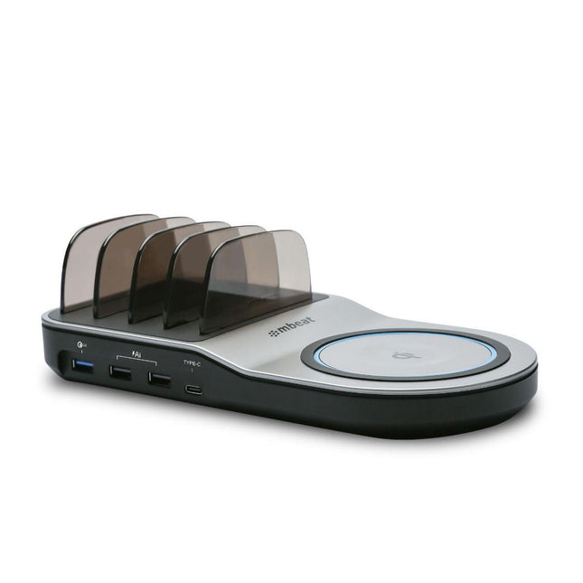 mbeat Gorilla Power 50W Qi Certified Multi-Device USB & Wireless Charging Dock.