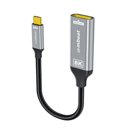 mbeat Tough Link 8K USB-C to DP Adapter - Space Grey.