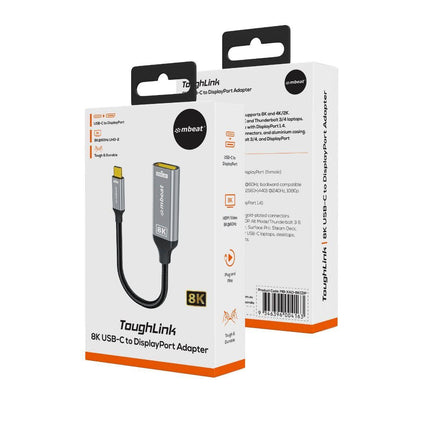 mbeat Tough Link 8K USB-C to DP Adapter - Space Grey.