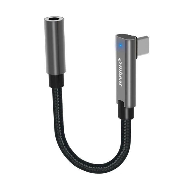 mbeat Elite USB-C to 3.5 Audio Adapter - Space Grey.
