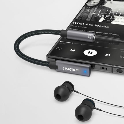 mbeat Elite USB-C to 3.5 Audio Adapter - Space Grey.