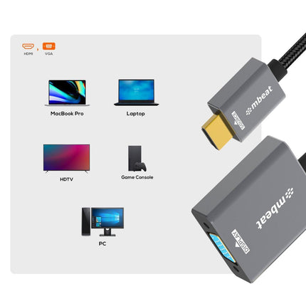 mbeat Tough Link HDMI to VGA Adapter.